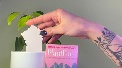 PlantDoc Flower: Biodegradable Color-Changing Moisture Meter for Plants, 5-Pack